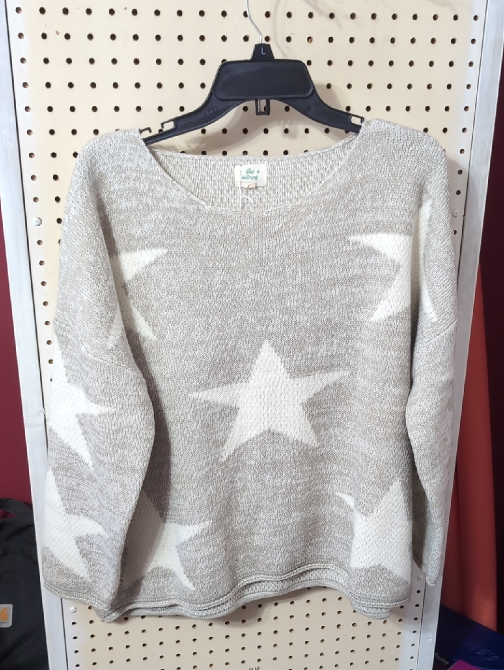 Tan And Cream Star Sweater